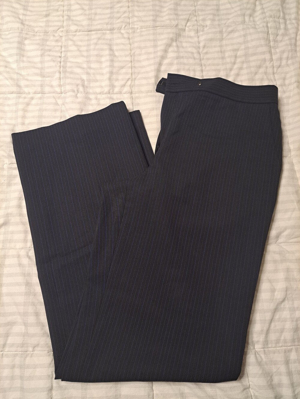 CITY DKNY Navy Pinstripe Dress Pants